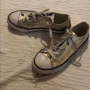 Gold Converse All Star Sneakers